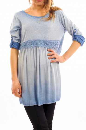 TUNIC S7041 LIGHT BLUE