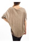 PRINTED T-SHIRT S7039 TAUPE 