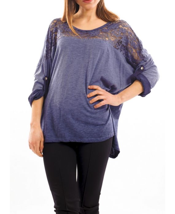 TUNIC LACE S7043 BLUE