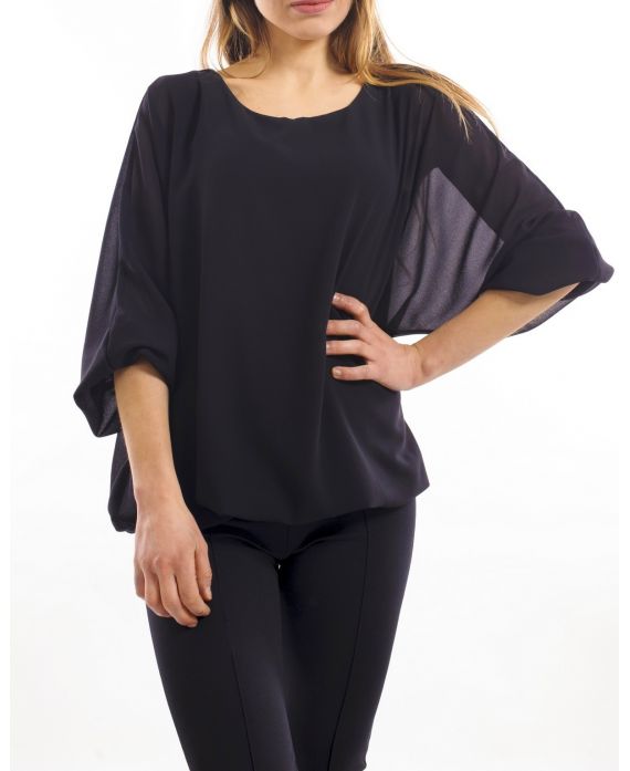 BLOUSE S9035 BLACK