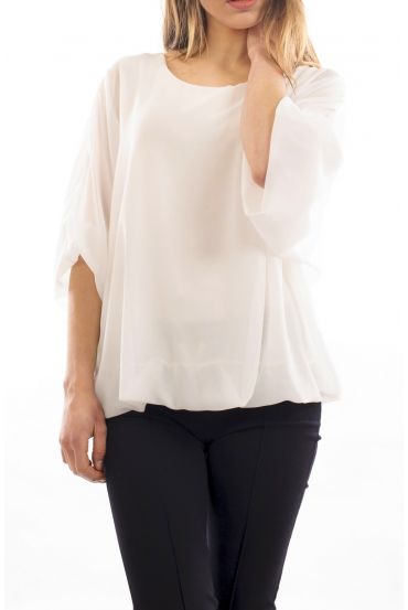 BLUSE CLOAKING DOUBLEE S9035 WEIß