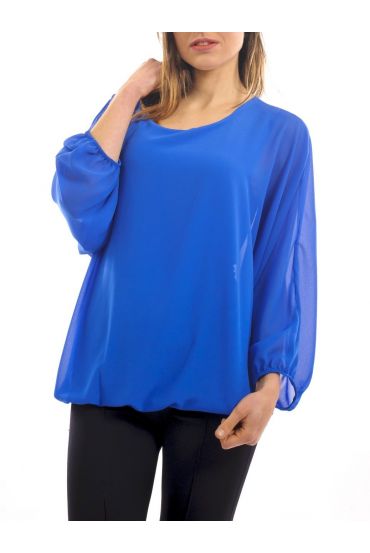 BLOUSE VOILAGE DOUBLEE S9035 ROYAL