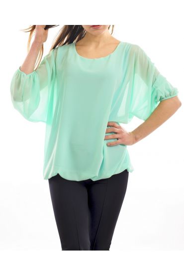 BLUSE CLOAKING DOUBLEE S9035 GRÜN
