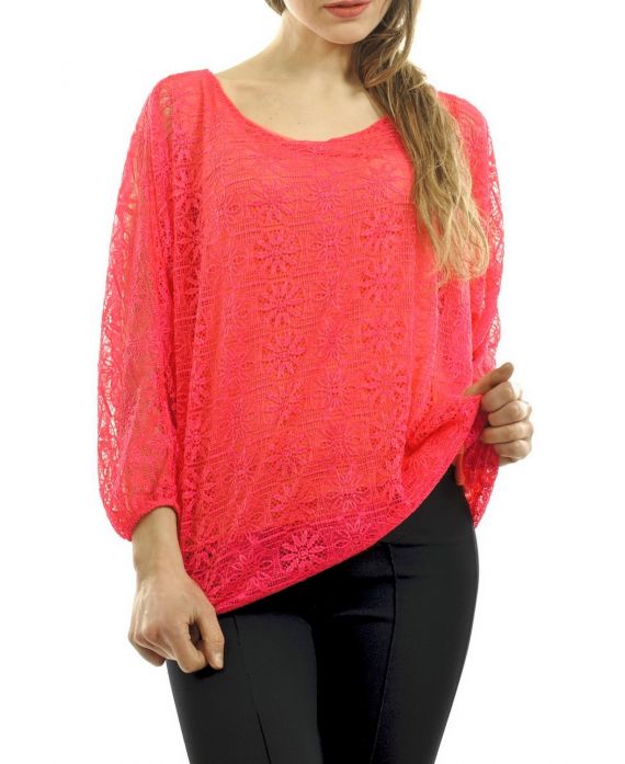 TOP DENTELLE S9039 CORAIL