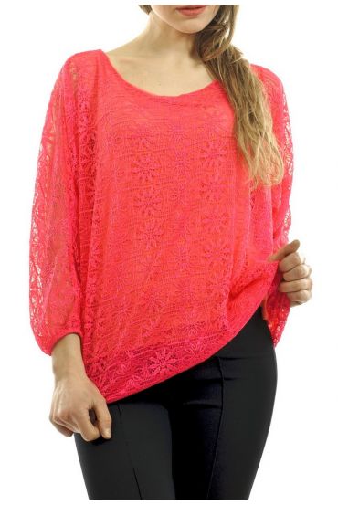 TOP DENTELLE S9039 CORAIL