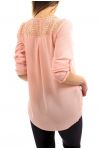 TOP ZIP WITH LACE S9040 ROSE