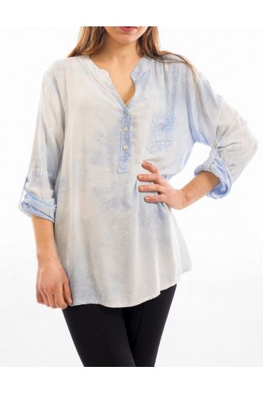 TUNIQUE IMPRIMEE SEQUIN S9041 BLEU