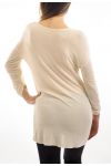 T-SHIRT GLÄNZEND METALISE S9042 BEIGE