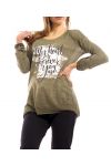 T-SHIRT BRILLANTE METALISE S9042 VERDE MILITAR