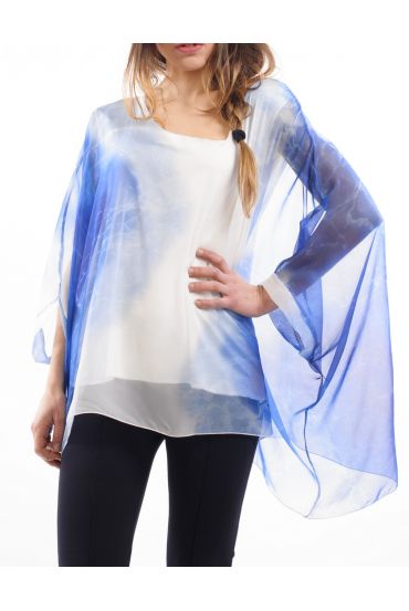TUNIQUE VOILAGE S9043 BLEU