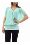 TOP ZIPPE VOILE C8508 VERT