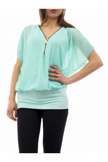 TOP CREMALLERAS de VELA C8508 VERDE