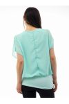 TOP ZIPPE VOILE C8508 VERT