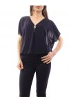 TOP CREMALLERAS de VELA C8508 NEGRO
