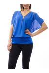 TOP ZIPPE VOILE C8508 ROYAL