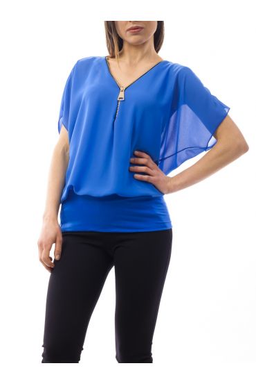 TOP ZIPPE VOILE C8508 ROYAL