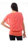 TOP ZIPPE VOILE C8508 CORAIL