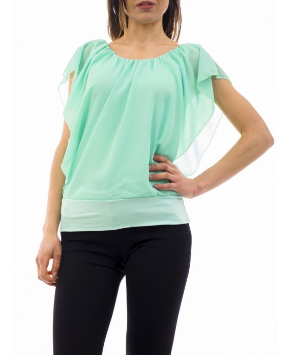 TOP VOILE C4005 VERT PASTEL