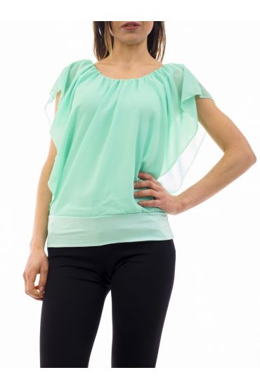 TOP VOILE C4005 VERT PASTEL
