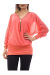 TOP ZIPPE S9053 CORAIL