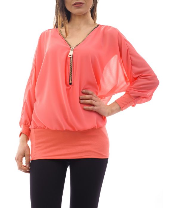 TOP ZIPPE S9053 CORAIL