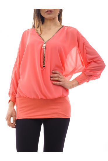 TOP ZIPPE S9053 CORAIL