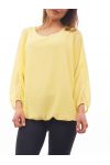 BLOUSE VOILAGE DOUBLEE S9035 JAUNE