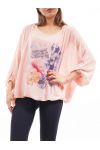 CAMICETTA a FIORI S9115 ROSA