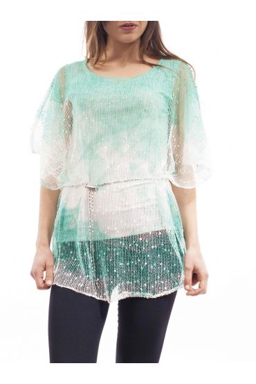 TUNIC S9073 PASTEL GREEN