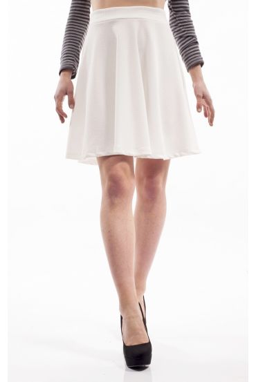 JUPE COURTE S9070 BLANC