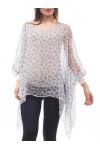 PRINTED TUNIC S9077 BLUE