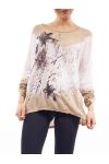 T-SHIRT EFFECT DELAVE PRINTS S9072 TAUPE