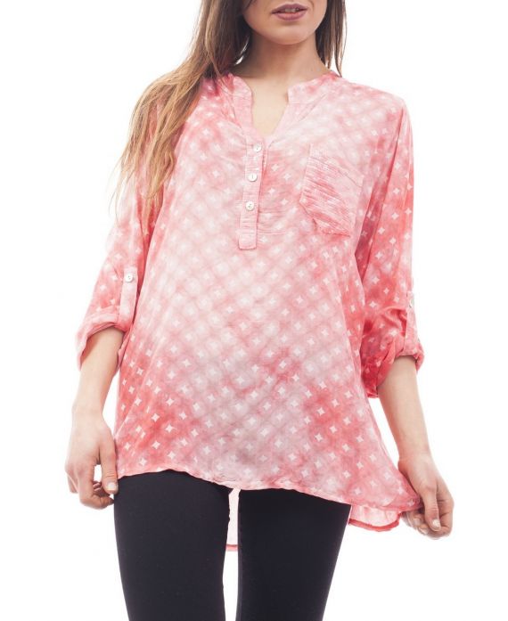 TUNIQUE SEQUIN LOSANGE S9064 CORAIL