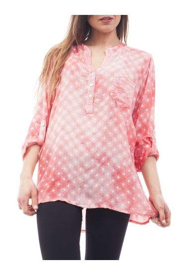 TUNIQUE SEQUIN LOSANGE S9064 CORAIL