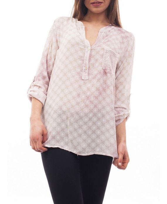 TUNIC SEQUIN LOSANGE S9064 ROSE