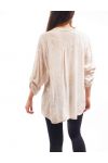 TUNIQUE SEQUIN IMPRIME LEOPARD S9100 BEIGE