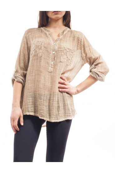 TUNIEK EMPIECEMENT KANT S9101 TAUPE