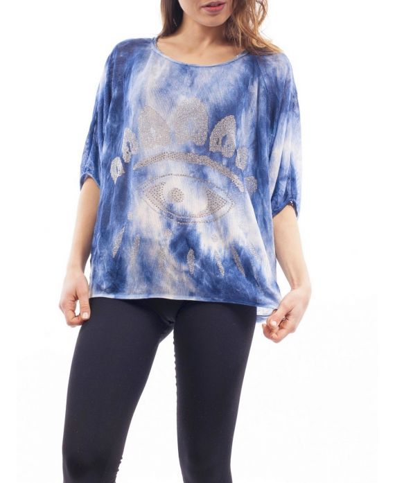 T-SHIRT STRASS EYES S9092