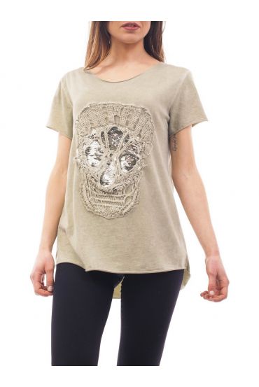 SKULL T-SHIRT S9066 GREEN