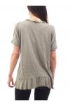 T-SHIRT SCHOUDERS DENUDEES S9057 MILITAIRE GROEN