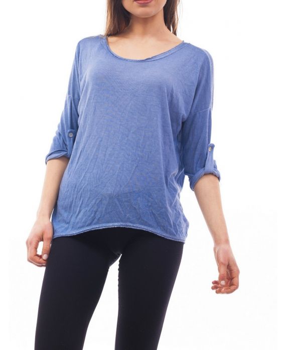 T-SHIRT DETAILS ARGENTE S9093 BLAUW