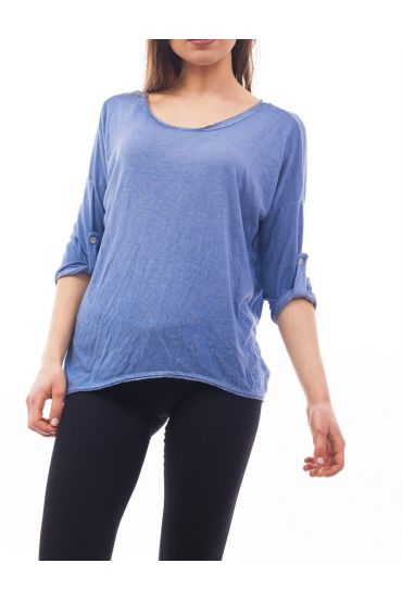 T-SHIRT DETAILS ARGENTE S9093 BLAUW