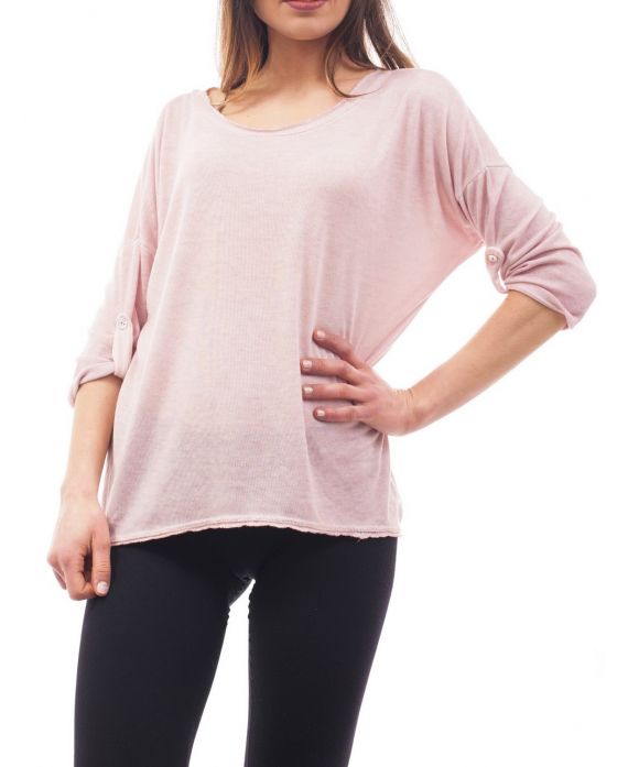 T-SHIRT DETAILS ARGENTE S9093 ROSE