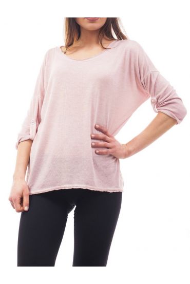 T-SHIRT DETAILS ARGENTE S9093 ROSE