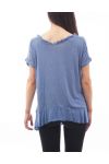 T-SHIRT SHOULDERS PAILLETTES S9071 BLUE