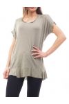 T-SHIRT SHOULDERS PAILLETTES S9071 GREEN