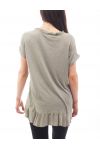 T-SHIRT SHOULDERS PAILLETTES S9071 GREEN