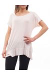 T-SHIRT SHOULDERS PAILLETTES S9071 ROSE