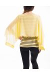 T-SHIRT BI-MATIERE S9109 JAUNE