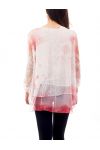 TUNIC FEATHERS S9108 CORAL